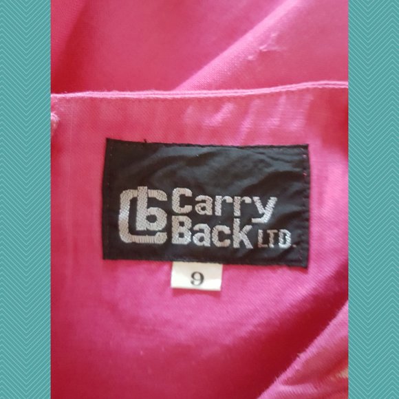 Carry Back Ltd. VTG Pink Abstract Printed Applique Batwing Blouse - Picture 4 of 4